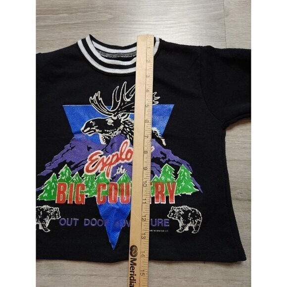 Vintage 1987 Toddler Baby Sweatshirt Explore Big Country Outdoors - Picture 6 of 6